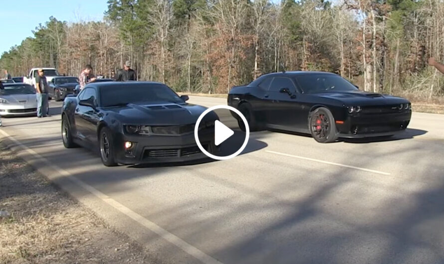 Street Racing: Dodge Challenger SRT Hellcat vs Chevrolet Camaro ZL1