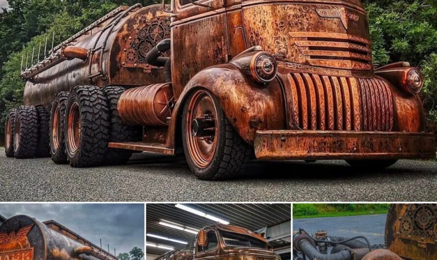 The 1946 Chevrolet Beer Tanker Rat Rod Truck, with its intricate design, exudes an unmistakable sense of style.