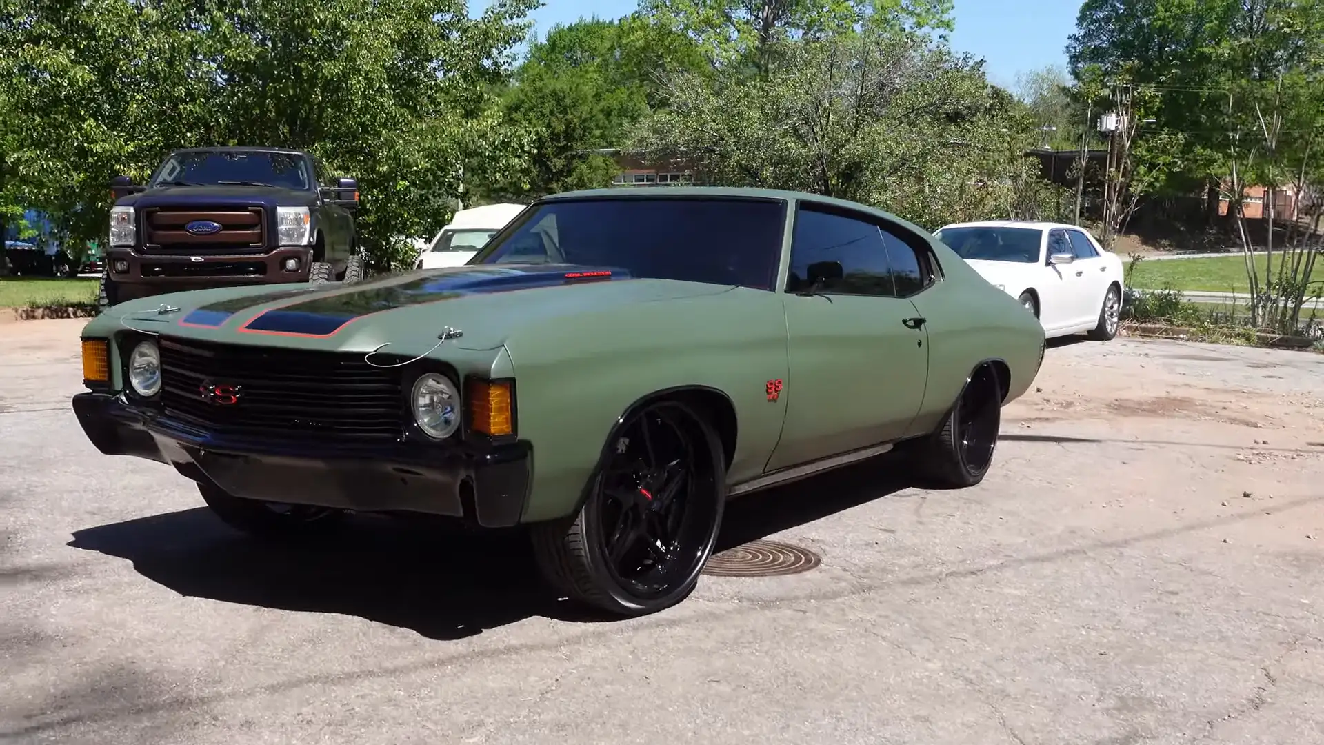 Rapper T.I. Takes Delivery of 1972 Chevelle SS With Matte Army Green Paint, Chrome Delete and LS3