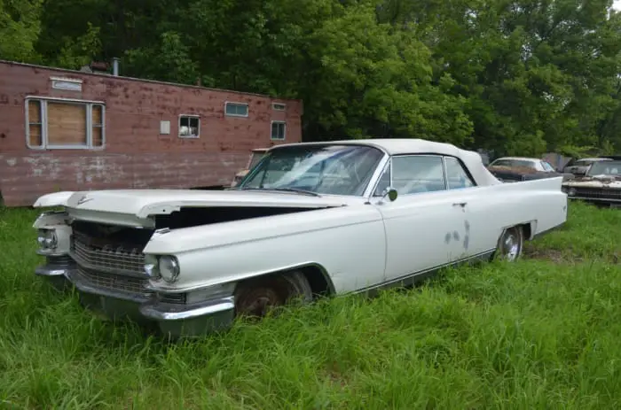  One of the nicest cars in the stash was this 1963 Eldorado convertible. It fetched $7250 in the online auction.