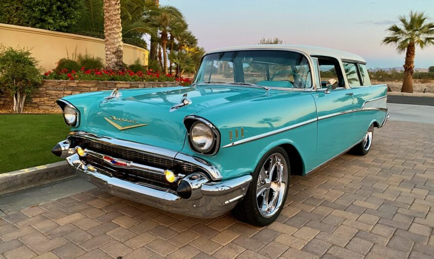 Unleashing the Beast: An Up-close Look at the 1957 Chevrolet Bel Air Nomad with a 350ci Engine