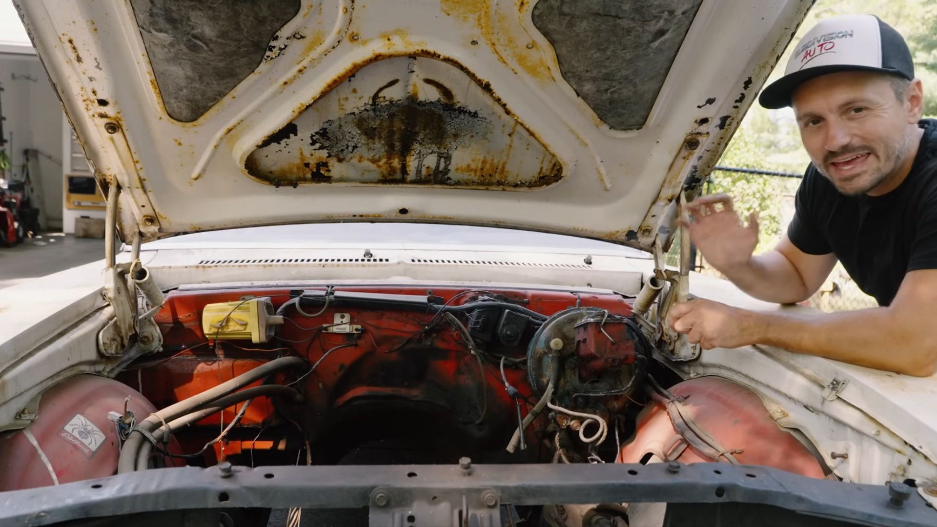 1971 Chevrolet Nova Barn Find Engine Bay