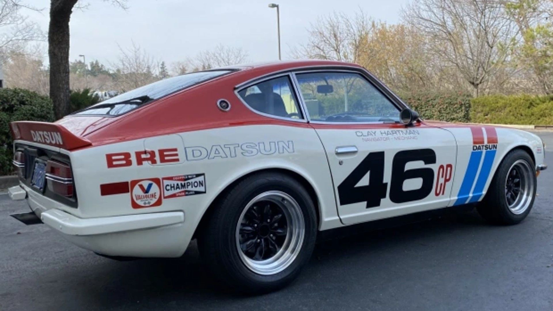 Shot of a BRE rally tribute Datsun 240Z 