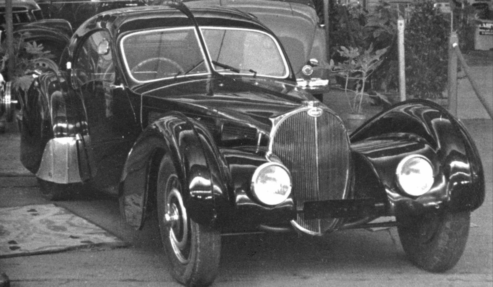 Bugatti Type 57SC La Voiture Noire Front Quarter View In France