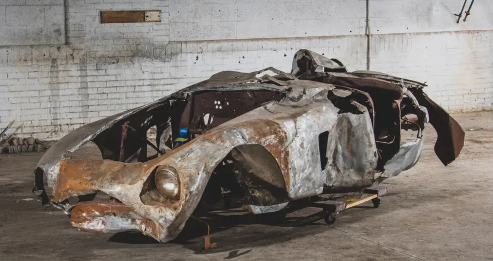 Ferrari 500 Mondial Burnt Out Barn Find Front Quarter View RM Sotheby's