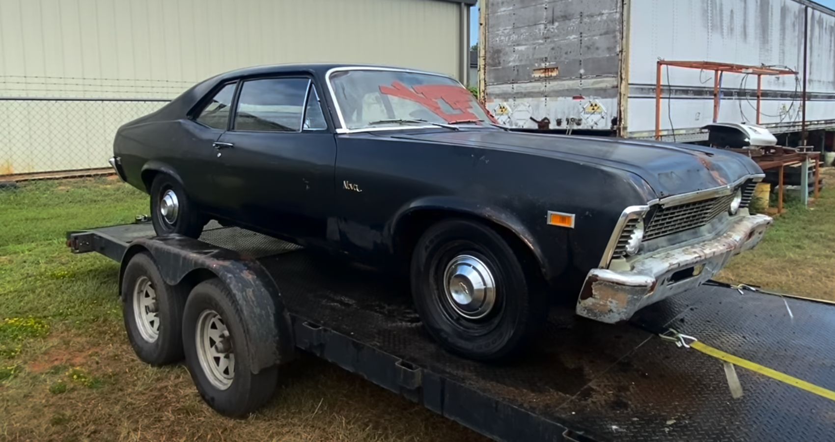 Front quarter view of a 1969 Chevy Nova.