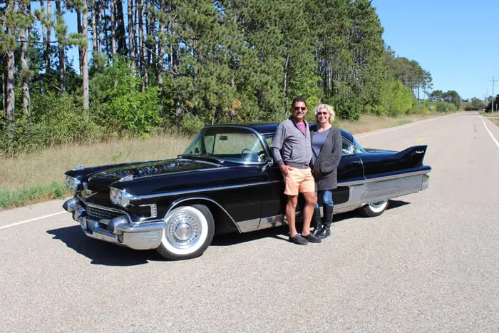 Jody and Terri with their Cadillac