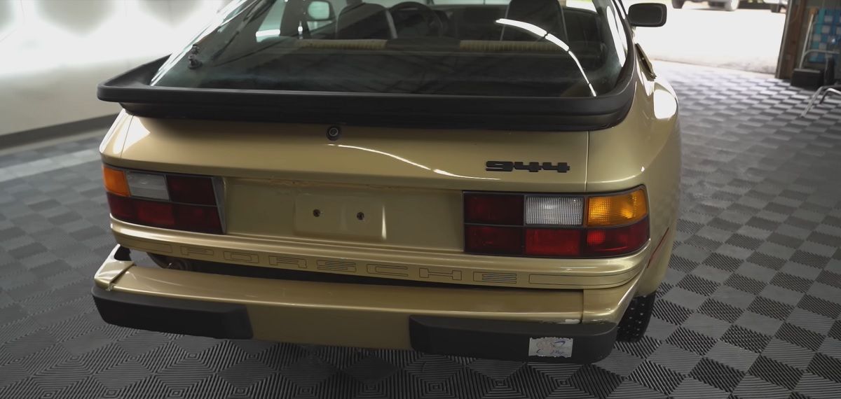 Gold Porsche 944 Body Polished from rear