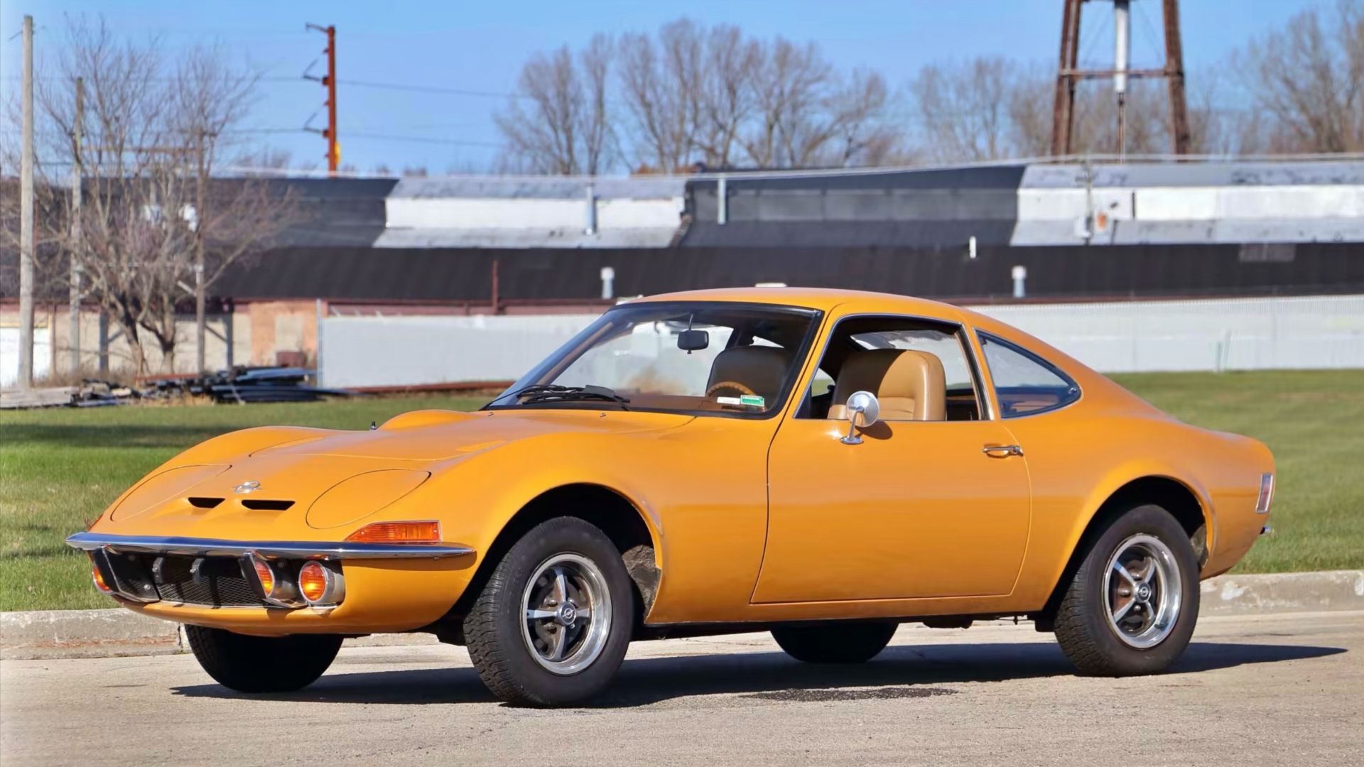 Yellow Opel GT